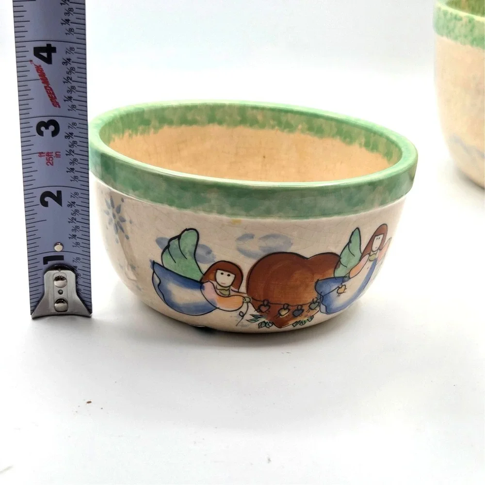 Vintage Angel Stacking Nesting Sponge Bowls‎ Set of 3 Vital Unit